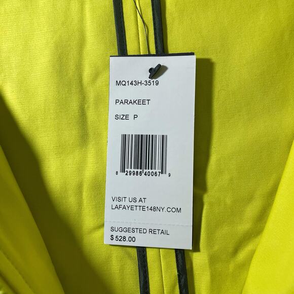NEW Lafayette 148 New York Zip Up Jacket Parakeet Yellow - Size P (Petite Small) - Picture 6 of 12